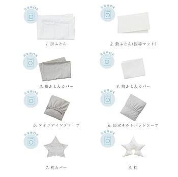 Amazon | サンデシカ ミニベビー布団セット はじめてママの